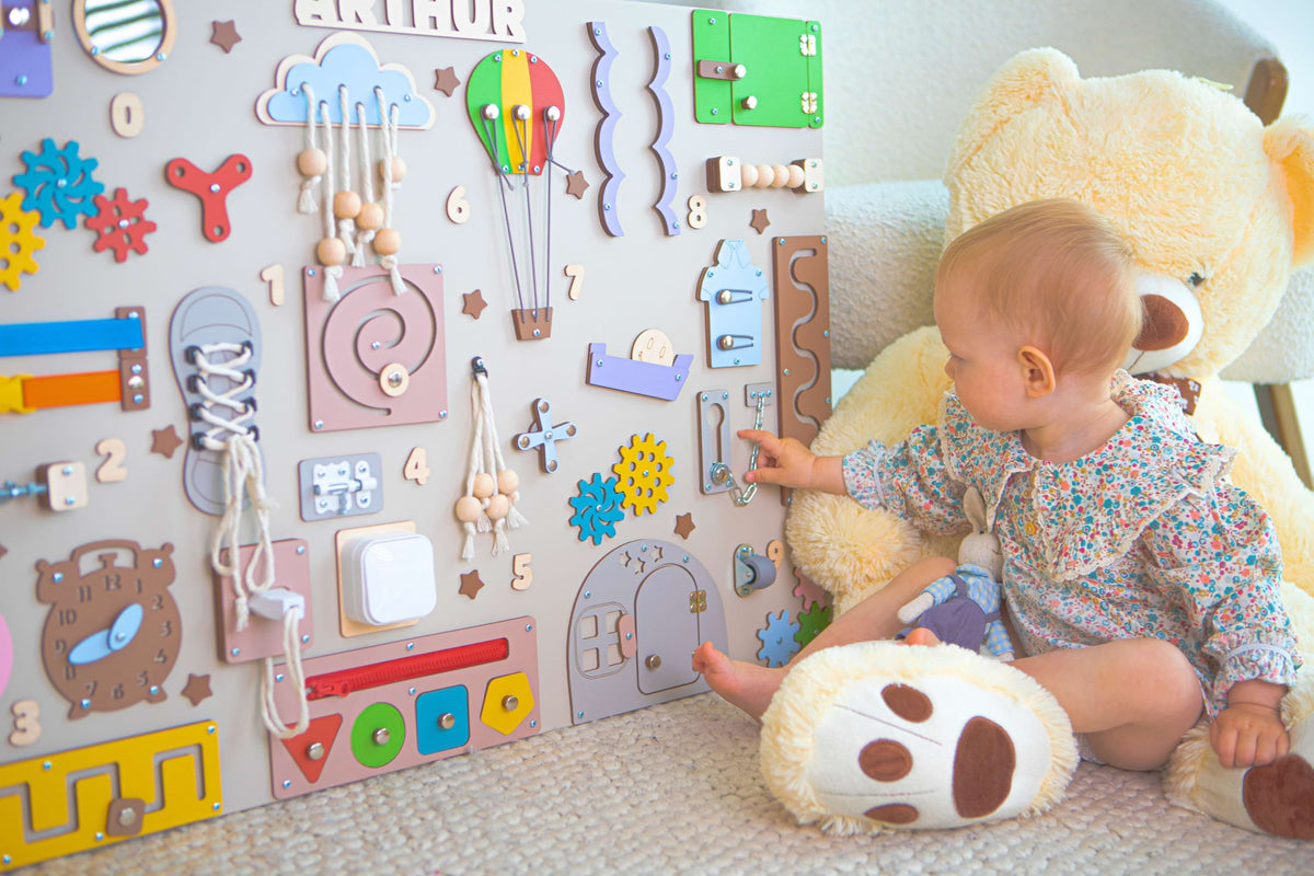 Handmade wooden educational toy for baby