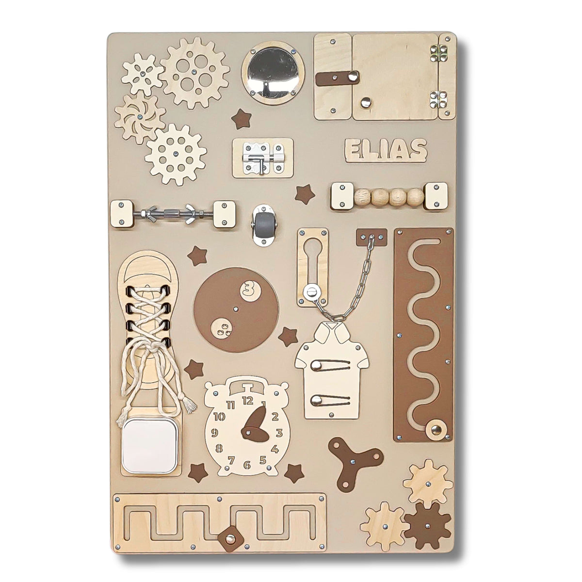 Busy Board Montessori Compact 40x60 cm – Educational Sensory Board for Baby